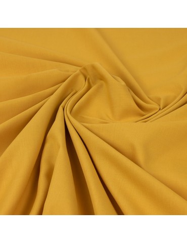 Tissu voile coton/polyester moutarde