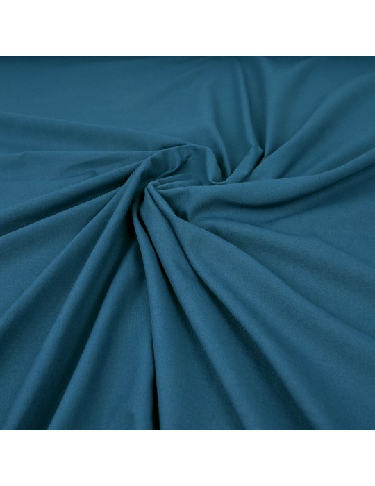 Tissu voile coton/polyester bleu pétrole