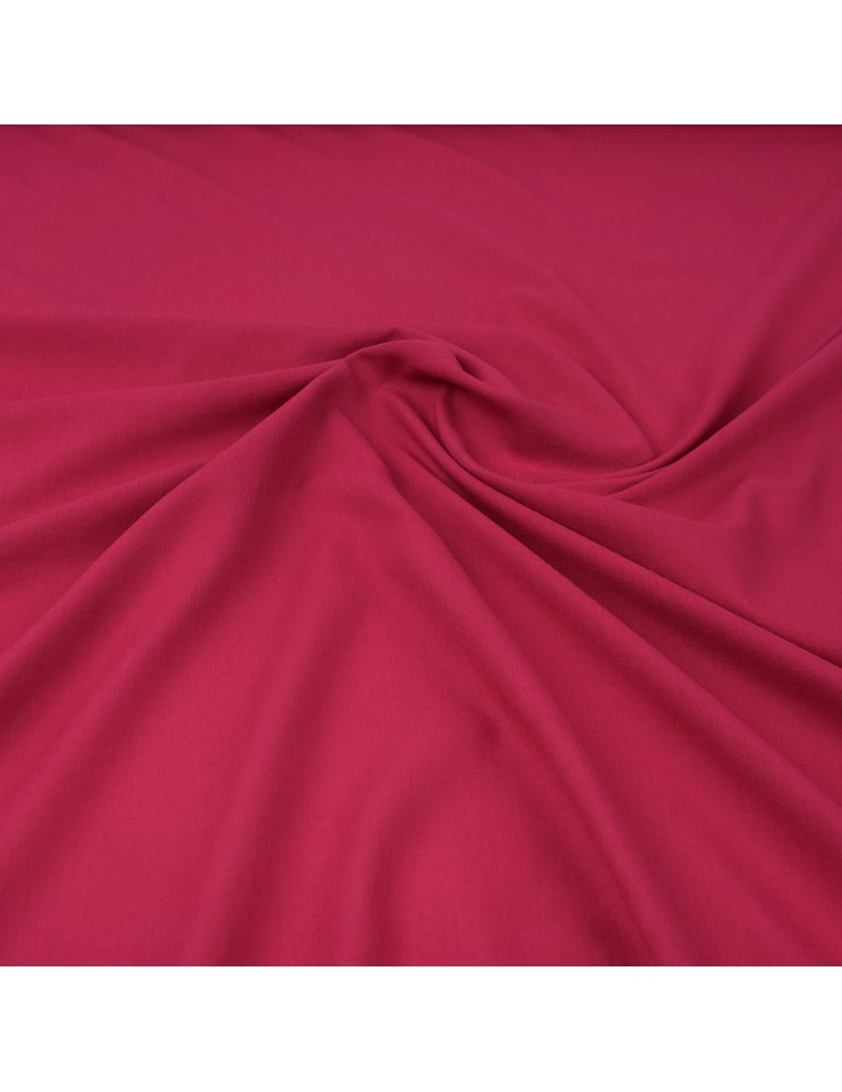 Tissu voile coton/polyester fuchsia