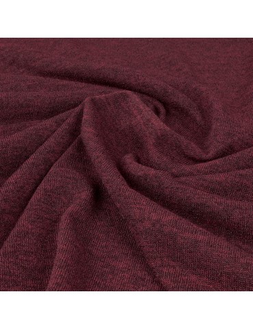 Tissu jersey chiné bordeaux