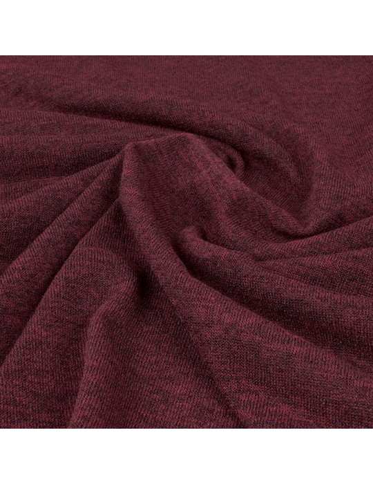 Tissu jersey chiné bordeaux