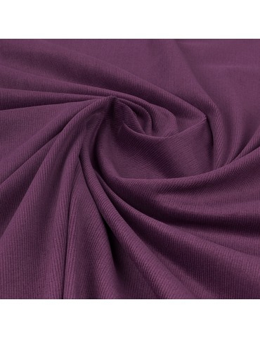 Tissu velours côtelé milleraies prune