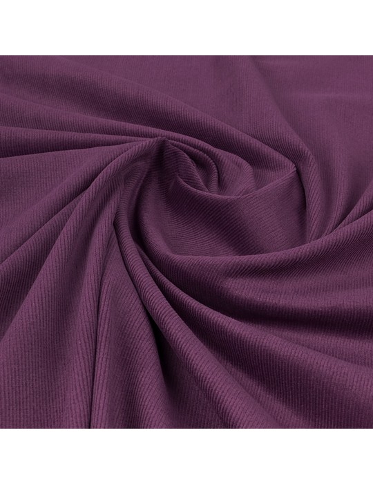 Tissu velours côtelé milleraies prune