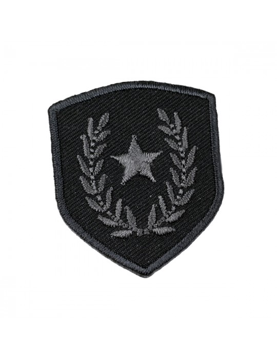 Ecusson thermocollant étoile laurier noir