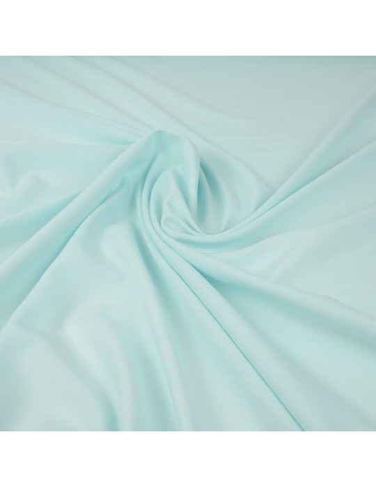 Tissu voile coton/polyester bleu pastel