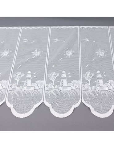 Rideau brise bise phare blanc