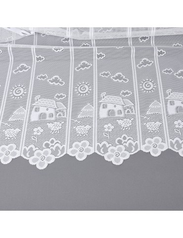Rideau brise bise maison/mouton 90 cm