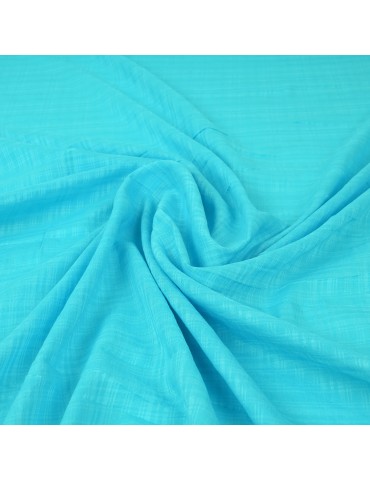 Tissu coton carreaux turquoise