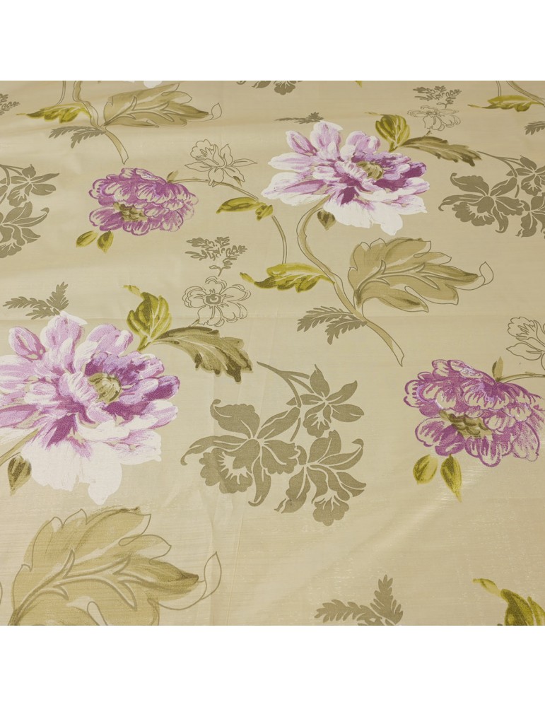 Coupon taffetas doré/fleurs 300 x 145 cm Coupon taffetas doré/fleurs 300 x 145 cm