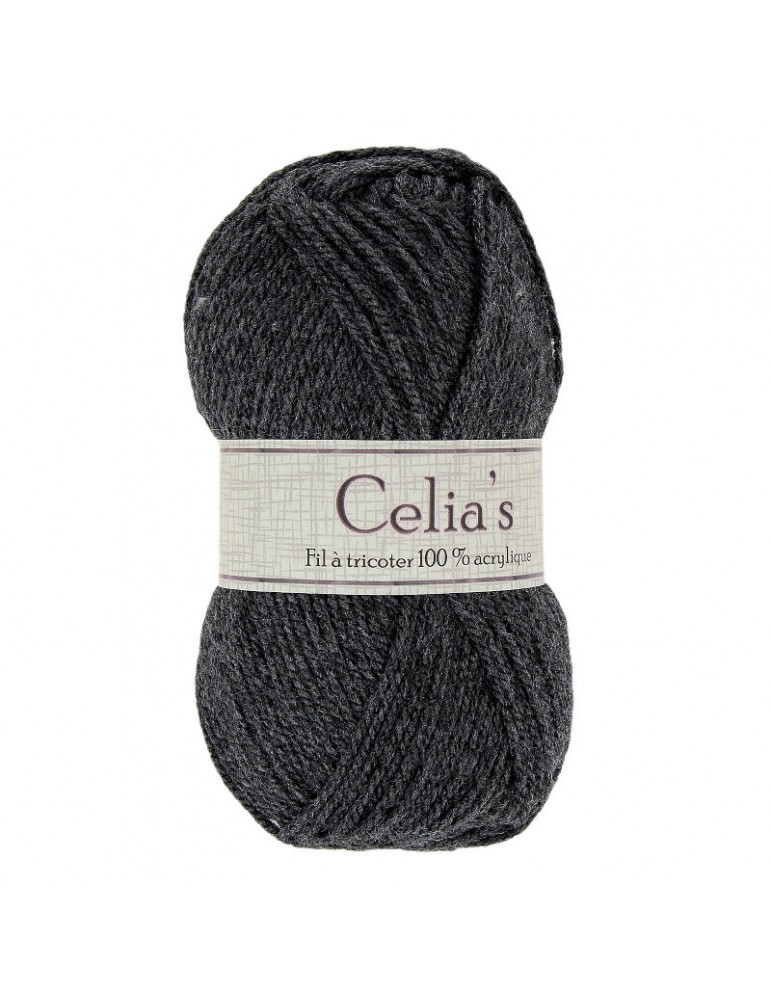 Lot de 10 pelotes de fil à tricoter Celia's gris Lot de 10 pelotes de fil à tricoter Celia's gris
