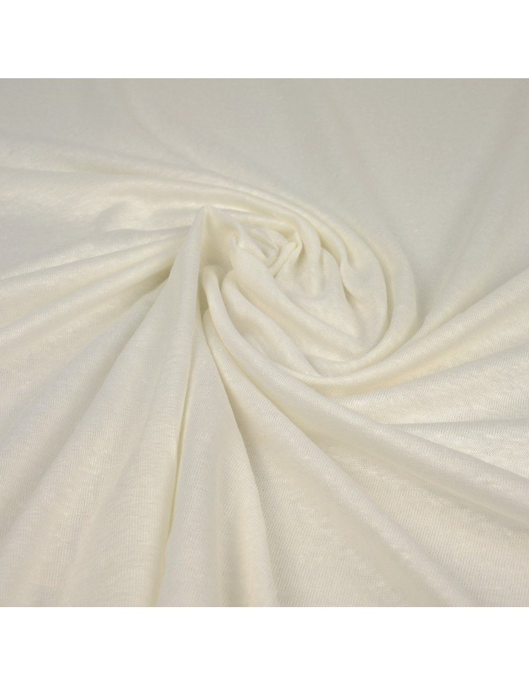 Tissu jersey coton écru