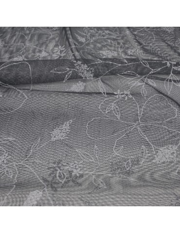 Tissu résille uni noir