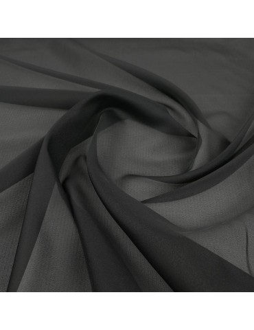 Tissu voile polyester noir
