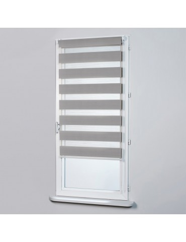 Store enrouleur jour/nuit gris 87 x 170 cm