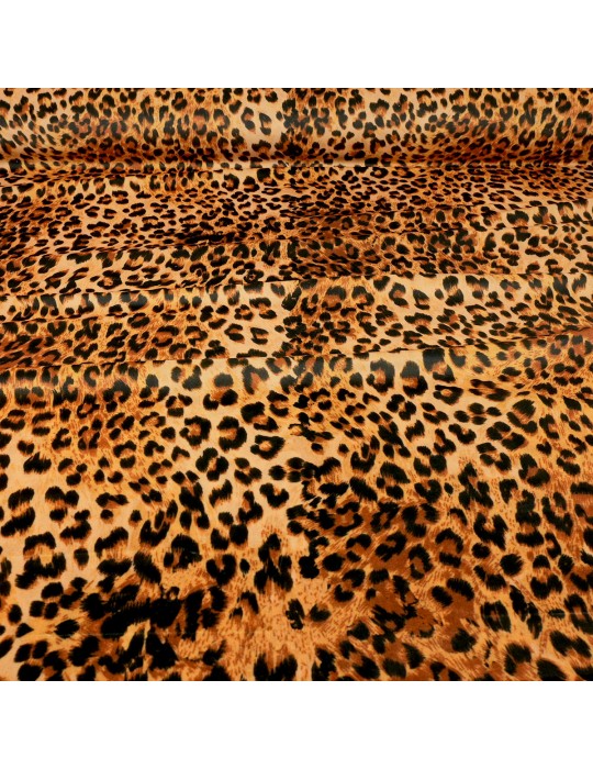 Tissu velours jaguar brun