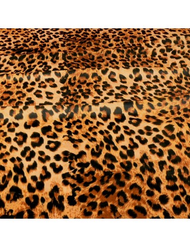 Tissu velours jaguar brun