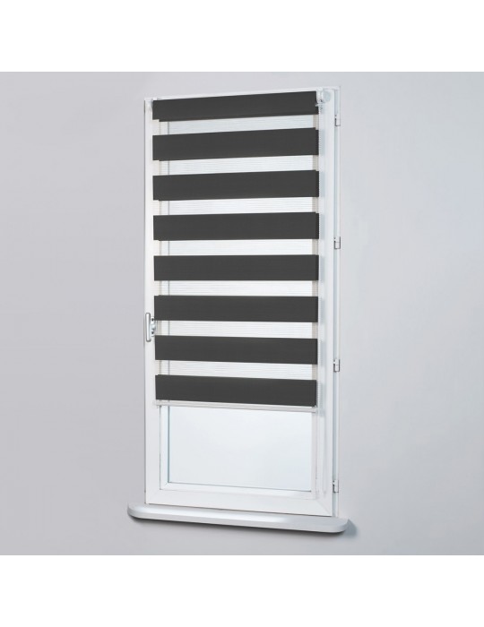 Store enrouleur jour/nuit anthracite 87 x 170 cm