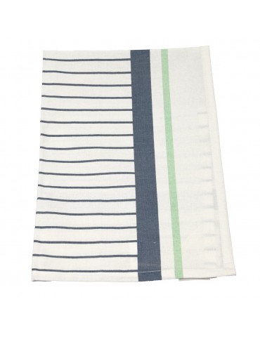 Torchon 100 % coton 45 x 70 cm rayure blanc