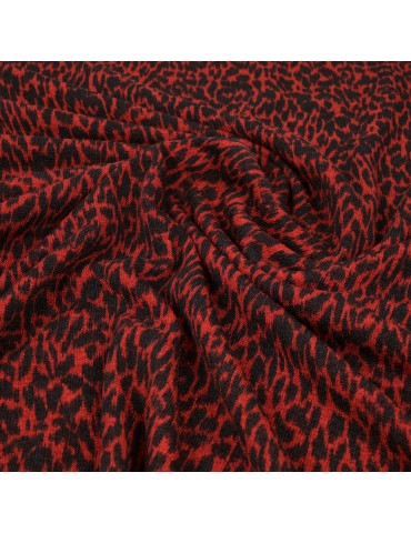 Coupon imprimé léopard rouge 200 x 140 cm