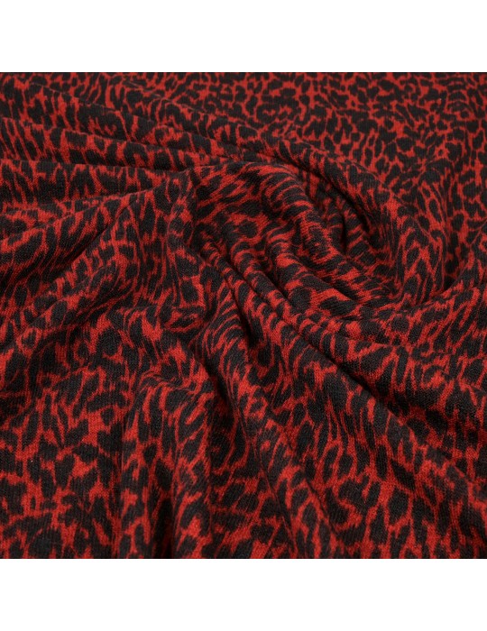 Coupon imprimé léopard rouge 200 x 140 cm