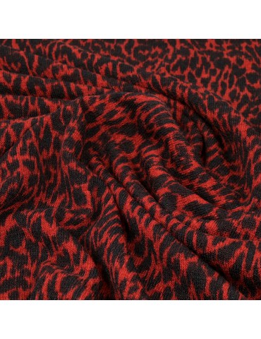 Coupon imprimé léopard rouge 200 x 140 cm