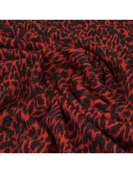 Coupon imprimé léopard rouge 200 x 140 cm