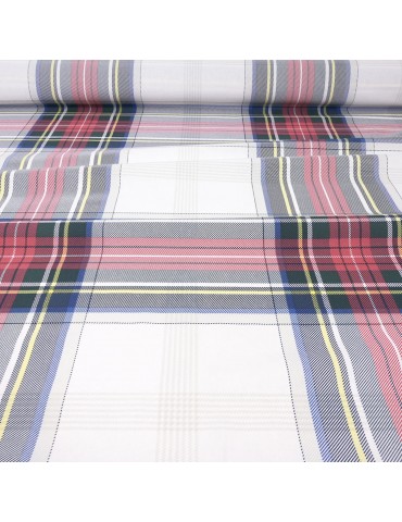 Tissu coton carreaux écossais