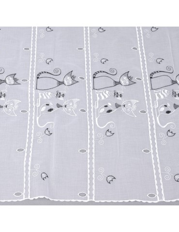 Voilage modulable chat 57 cm