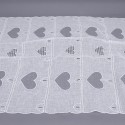 Voilage modulable cœurs gris 68 cm