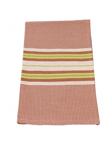 Torchon 100 % coton 45 x 70 cm carreaux/rayure