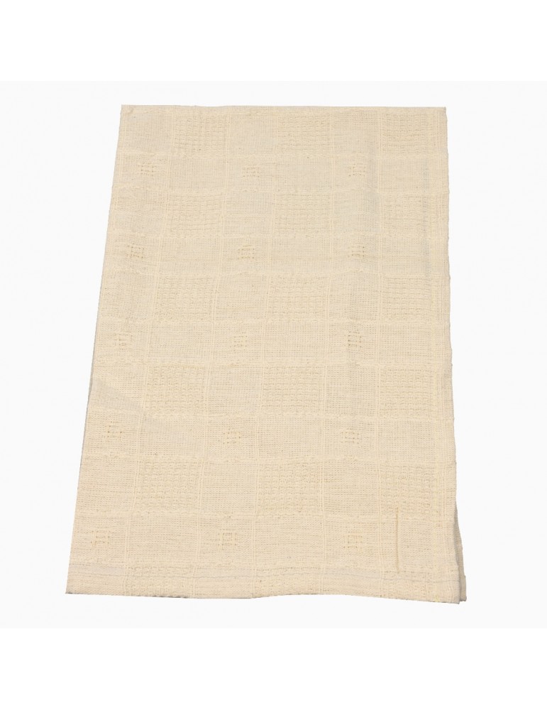 Torchon 100 % coton 45 x 70 cm carreaux écru Torchon 100 % coton 45 x 70 cm carreaux écru