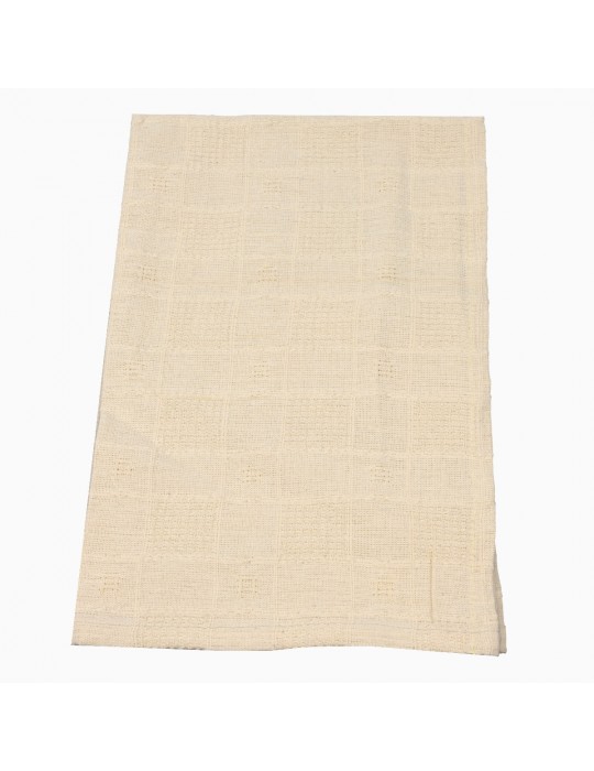 Torchon 100 % coton 45 x 70 cm carreaux écru
