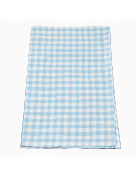 Torchon 100 % coton 45 x 70 cm carreaux bleu