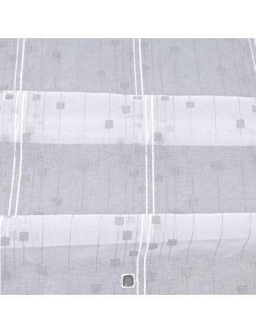 Voilage modulable carré gris 90 cm