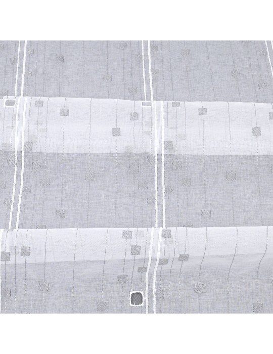 Voilage modulable carré gris 90 cm