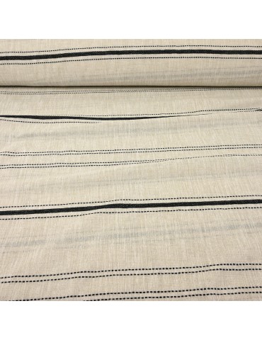 Store étamine plombé 300 cm beige/noir