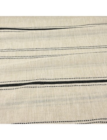 Store étamine plombé 300 cm beige/noir