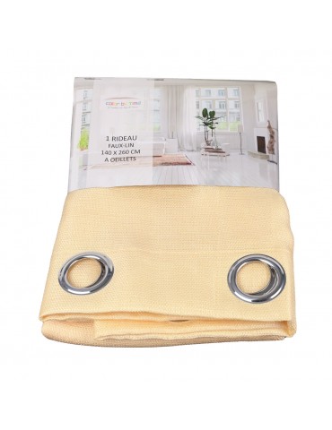 Rideau faux lin 140 x 260 cm sable