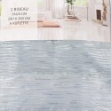 Rideau faux lin à ruflette 280 x 260 cm bleu Rideau faux lin à ruflette 280 x 260 cm bleu