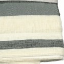 Rideau faux lin à ruflette 280 x 260 cm écru/vert Rideau faux lin à ruflette 280 x 260 cm écru/vert