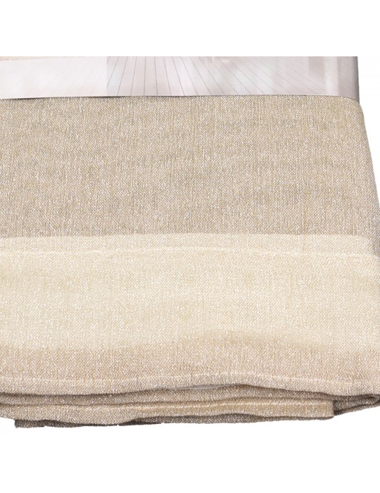 Rideau faux lin à ruflette 280 x 260 cm pailleté