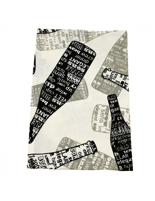 Torchon 100 % coton 45 x 70 cm bouteille