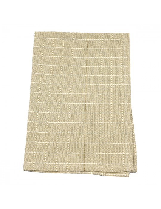 Torchon 100 % coton 45 x 70 cm carreaux/beige