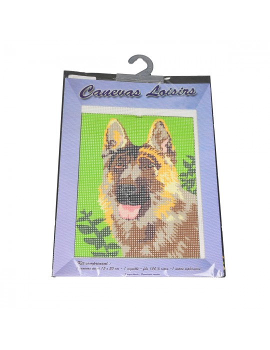 Kit Canevas berger allemand 15 x 20 cm