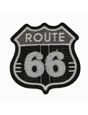Ecusson thermocollant Route 66 noir