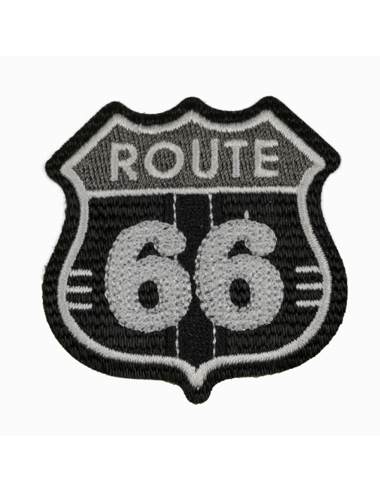 Ecusson thermocollant Route 66 noir