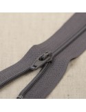 Fermeture fine polyester 35 cm gris