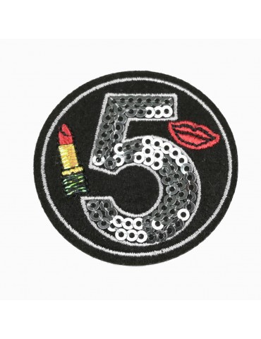 Ecusson thermocollant N°5 sequins