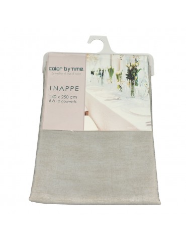 Nappe 140 x 250 cm reflet métal