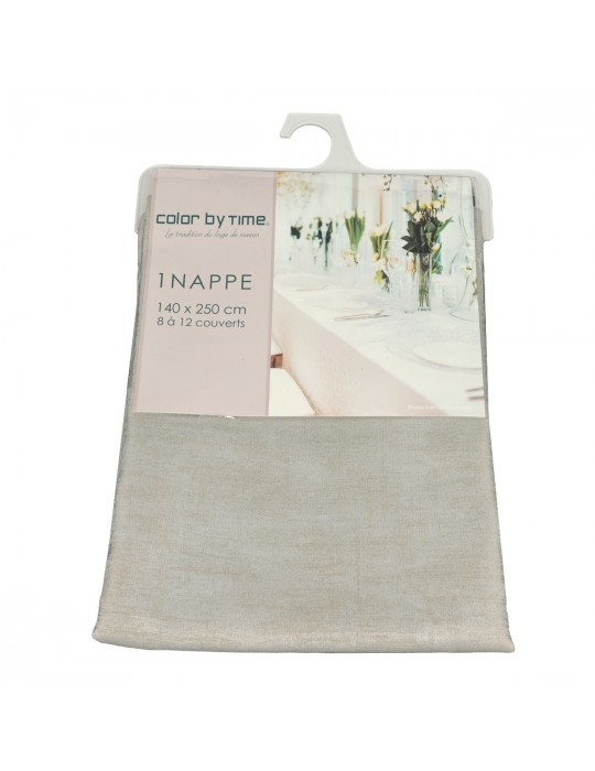 Nappe 140 x 250 cm reflet métal
